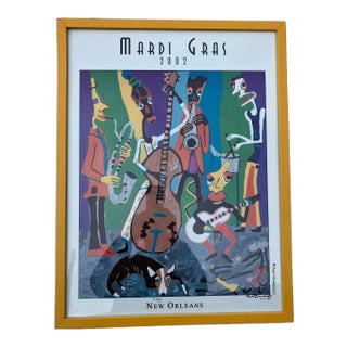 Mardi Gras 2002 Poster, Framed For Sale