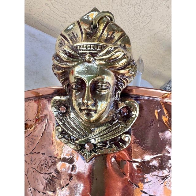 Mid 20th Century Hanging Copper Pot 6 Light Chandelier For Sale - Image 4 of 10