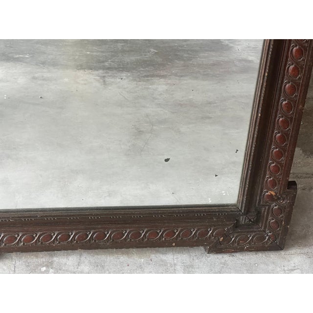 Antique Neo-Renaissance Carved Wooden Mirror, 1890s For Sale - Image 11 of 18