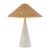Mitzi Perilla 22 in. 1 Light Table Lamp in Aged Brass and Ceramic Windswept White Finish For Sale