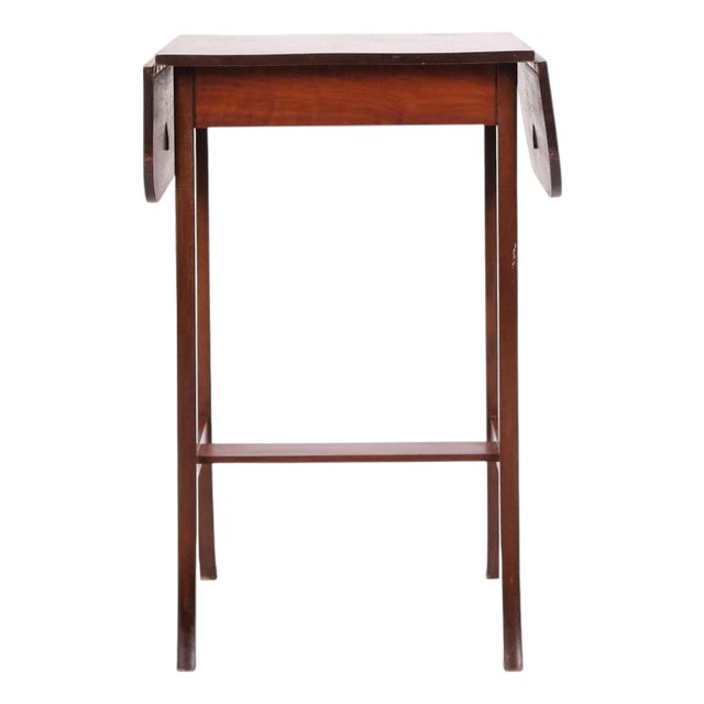 Danish Mahogany Drop-Leaf Side Table, 1920s For Sale