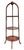Wood Antique English Asian Style Red & Chinoiserie Painted Muffin Stand Etegere Table For Sale - Image 7 of 14
