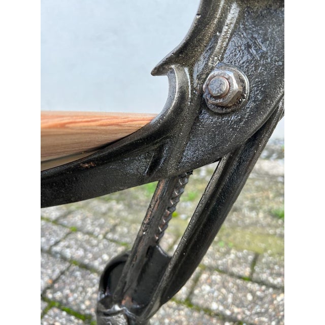 Industrial Workshop or Machinist Chair in Cast Iron and Wood, 1890s For Sale - Image 14 of 18