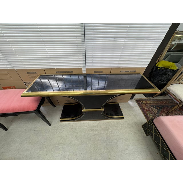 1980s Mastercraft Console Table Designed by William Doezema For Sale In Houston - Image 6 of 12