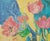Plastic Mid Century American Artist Sally Brody Framed Monotype Painting, Water-Based Inks on Paper, Framed, Signed For Sale - Image 7 of 9