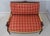 French Raymond Waites Mahogany Overstuffed Loveseat & Ottoman For Sale - Image 3 of 18