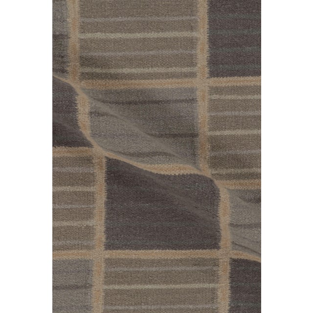 Textile Contemporary Scandinavian Style Geometric Wool Rug, by Rug & Kilim, India For Sale - Image 7 of 10