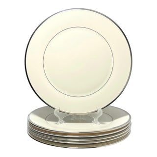 Lenox “Solitaire” Bone China Dinner Plates - Set of 6 For Sale