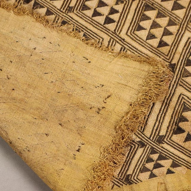 Goldenrod Shoowa Raffia Fabric Textile For Sale - Image 8 of 9