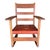 Beautiful L & J. G. Stickley Oak Rocking Chair With Cognac Saddle Leather Covered Seat, Circa 1912-1920 retaining the...