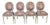 1980s French Style Shabby Chic Dining Chairs Floral Upholstery Distressed Crackle Finish - Set of 4 For Sale