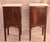 1910s Pair of English Mahogany Nightstands With Carved Floral Doors & Stone Tops For Sale - Image 15 of 18