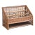Vintage Mid-20th Century Wood & Cane Desk Organizer For Sale