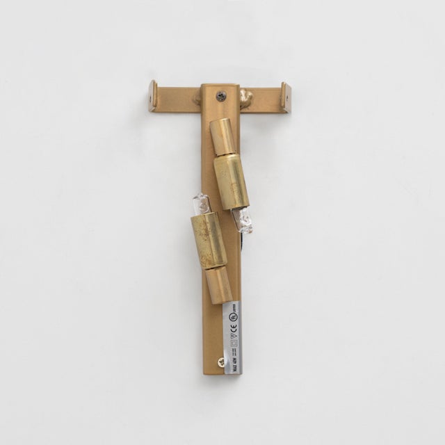 Murano Glass Wall Sconces Smoke Glass and Brass, Italy, 2000, Set of 2 For Sale - Image 4 of 10