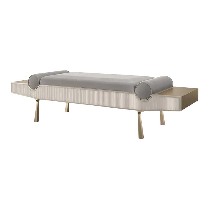 Contemporary Streamline Modern Bench | Chairish