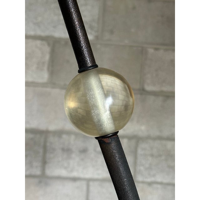 1980s American Modernist Designer Postmodern Metal and Acrylic Floor Lamp. For Sale - Image 10 of 12