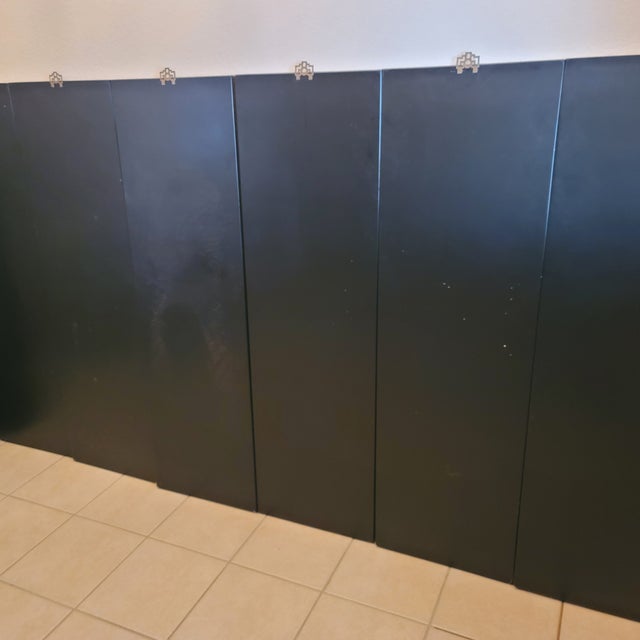 Chinoiserie Vintage Chinese Set of 6-Panel Wall Hanging Hand-Painted Landscape With Still Life For Sale - Image 3 of 12