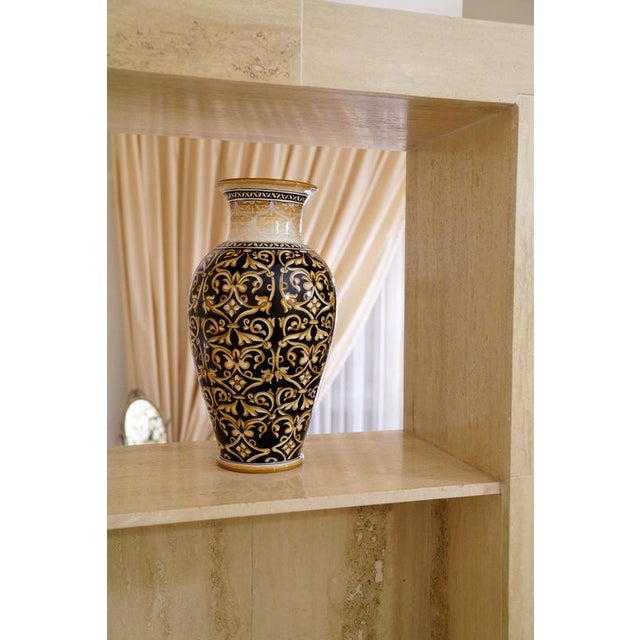 Black Damask Heritage Vase by Deblona For Sale - Image 8 of 9