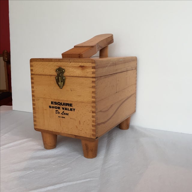 Esquire Shoe Valet DeLuxe Wooden Box Chairish