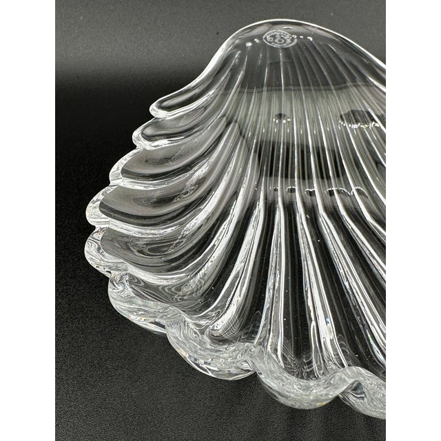 Baccarat Coquille Shell Crystal Dish For Sale - Image 9 of 9
