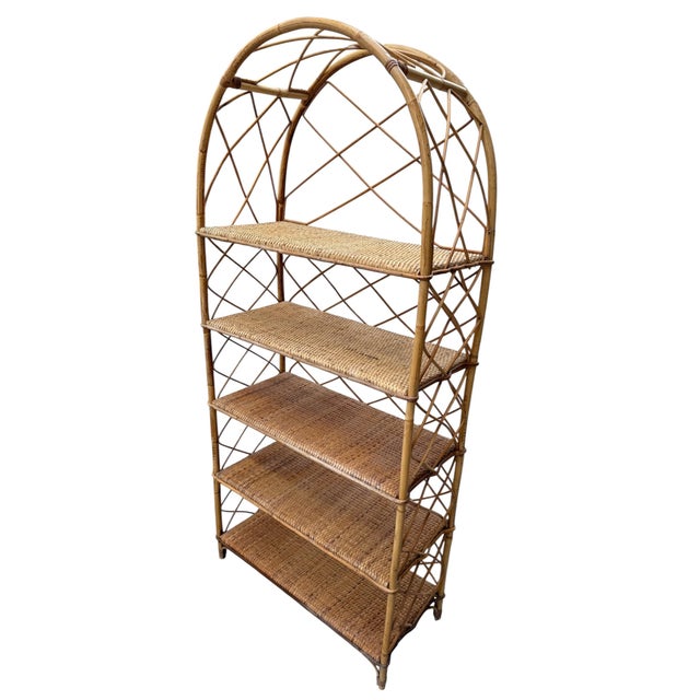 Rattan Shelf from the 1960s, France For Sale - Image 10 of 10