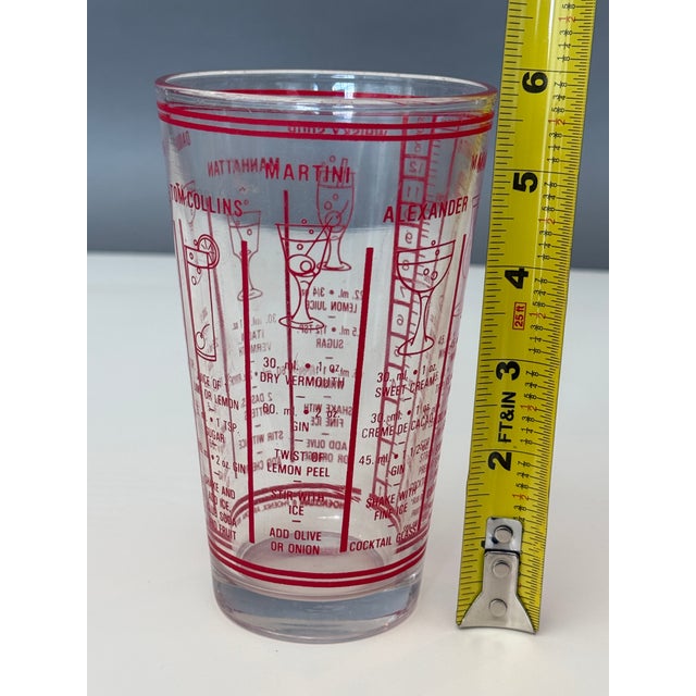 Vintage Mid-Century Modern Bar Ware Phoenixware Bar Measuring Drink Glass For Sale - Image 11 of 13