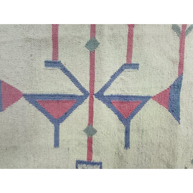 Vintage Folk Art Kilim Rug in Wool and Cotton, Poland, 1970s For Sale - Image 13 of 18