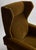 Vintage 1950s Scandinavian Mohair Wingback Lounge Chair With Fringe For Sale - Image 4 of 5