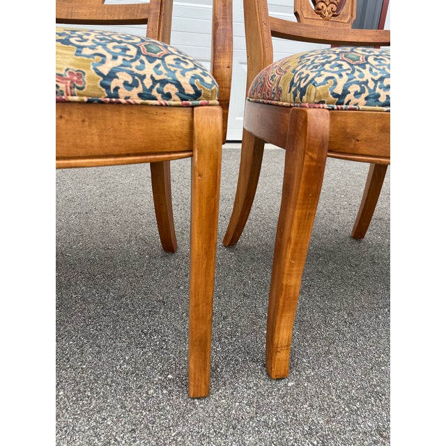 1990s Ethan Allen Legacy Collection Pineapple Wood Dining Chairs Set