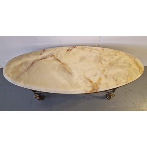 Coffee Table with Onyx For Sale - Image 5 of 7