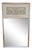 Large Vintage Floral Cross-Stitch Silver Leaf Wall Mirror For Sale