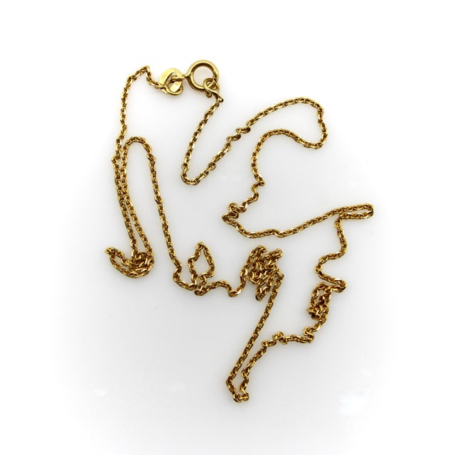 Modern Vintage 18k Gold Italian Miniature Biker Chain For Sale - Image 3 of 6