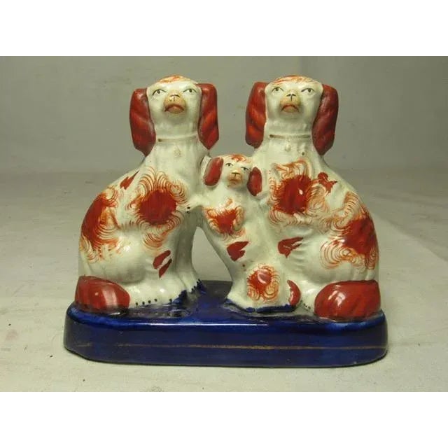 Antique Staffordshire Figurine of Three Seated Spaniels For Sale - Image 10 of 11