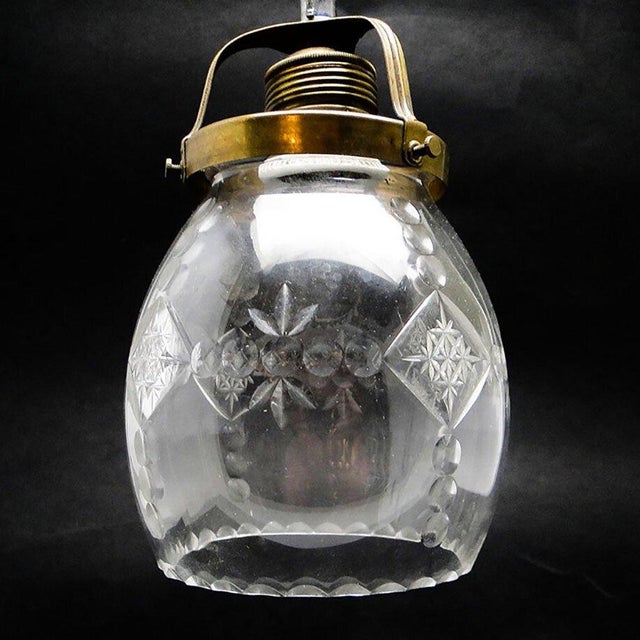 Art Deco Crystal Pendant Lamp, Poland, 1950s For Sale - Image 9 of 9