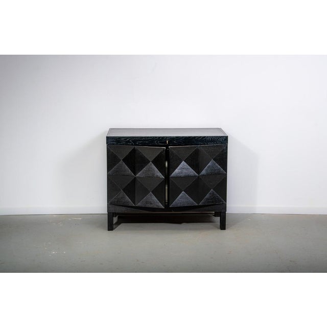 Black Ebonized Brutaliast Bar Cabinet by J. Batenburg for Mi Belgium, 1960s For Sale - Image 8 of 13