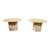 Pair of 1970s Italian Travertine Sculptural Scalloped Pedestal Tables, 27.75" For Sale