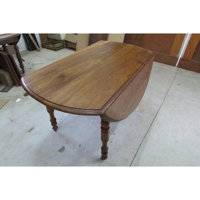 Round Kitchen Table with Oak Shutters, 1900s For Sale - Image 6 of 7