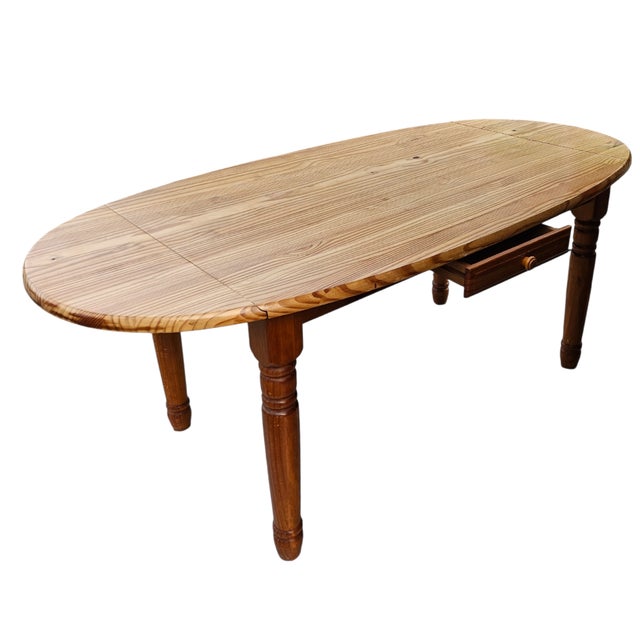 Oval Pine Extendable Dining Table, 1970s For Sale - Image 3 of 18