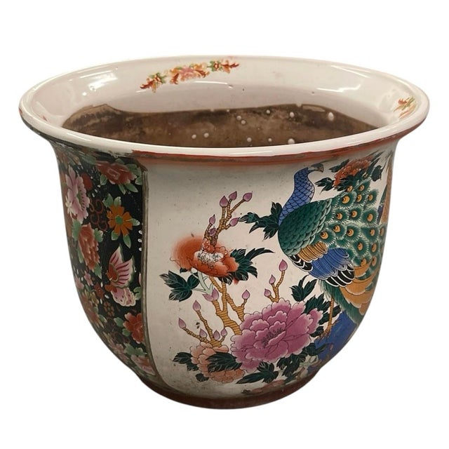 Add a dramatic splash of classic Chinoiserie elegance to your interior or covered garden spaces with this striking vintage...