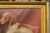 American 1890s Framed Oil on Board Painting Depicting a Dog Lying on a Red Drape For Sale - Image 10 of 12