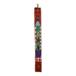 African Yoruba Diviner's Red Beaded Panel Sash 1950