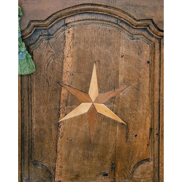 Early 19th Century French Louis Xv Style Armoire or Wardrobe with Star Shaped Inlays For Sale - Image 4 of 14