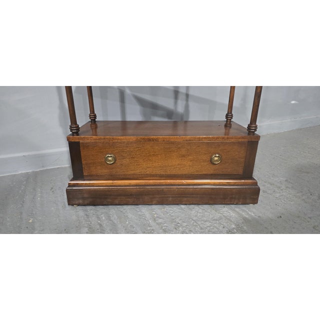 Hollywood Regency Tall Vintage Stand in Mahogany, 1920 For Sale - Image 3 of 9