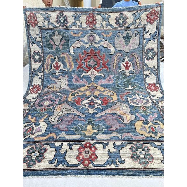 Textile 8' X 9'8" Sultanabad Mahal Design Rug For Sale - Image 7 of 7