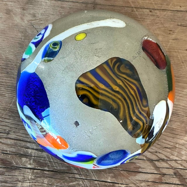 Murano Vintage Italian Murano Glass Paperweight For Sale - Image 4 of 8