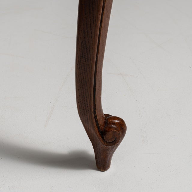 19th Century French Chestnut Brown Louis XV Oak Side Table For Sale - Image 9 of 15