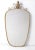 Italian Mid-Century Modern Brass Shield Mirror For Sale - Image 10 of 10