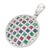 VrJewels Antique Round Diamonds Rainbow Checkerboard Pendant For Sale
