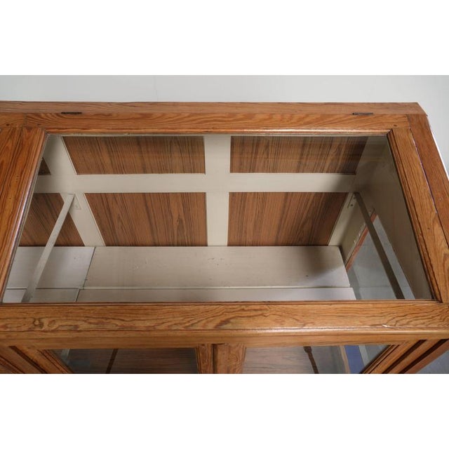 Wood Vintage Museum Cabinet with Doors and Removable Shelves For Sale - Image 7 of 16