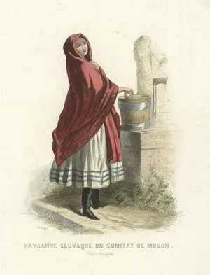 Slovak Peasant Girl, 1850, Paper